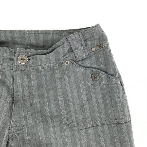 Lane Bryant Venezia Striped Pants Women's Plus Size 14 Wide Leg Gray 5-pocket - Picture 4 of 11